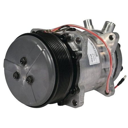A & I Products Compressor, New, Sanden Style w/ Clutch (8100) 7.6" x7.6" x10.7" A-82016158